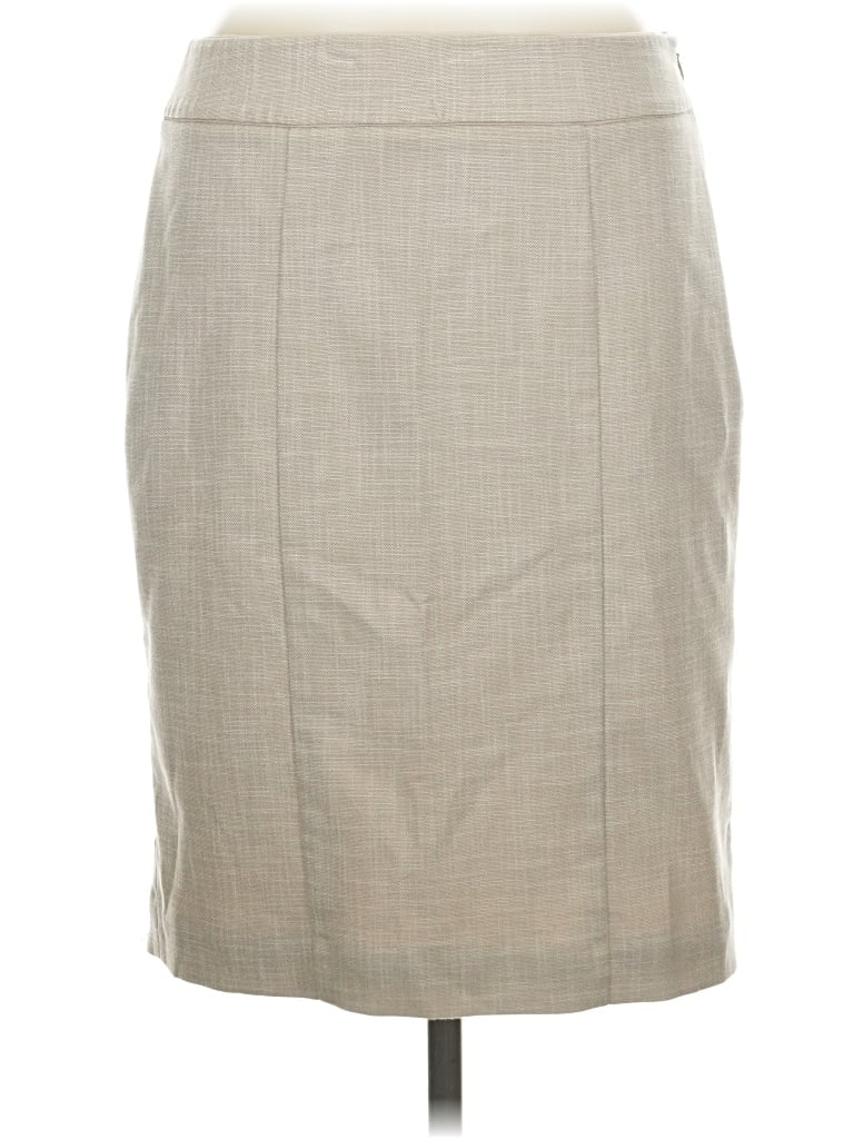 Pre-owned White House Black Market Formal Skirt In Tan