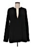 Vince. 100% Silk Black Long Sleeve Silk Top Size 8 - photo 1
