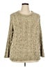 J.Jill 100% Polyester Tweed Green Pullover Sweater Size 2X - photo 1
