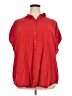 Torrid 100% Tencel Red Short Sleeve Blouse Size 4X Plus (4) - photo 1