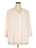 Van Heusen 100% Polyester Ivory 3/4 Sleeve Blouse Size XXL - photo 1