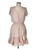 MICHAEL Michael Kors Polka Dots Tan Casual Dress Size L - photo 1