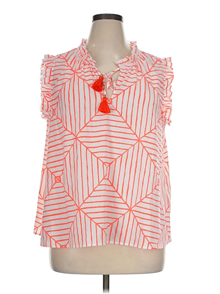 Pre-owned Vineyard Vines Sleeveless Blouse In Orange