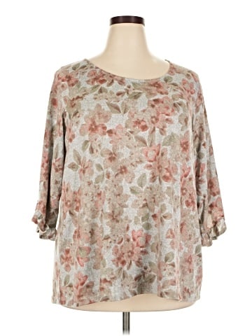 Rose + Olive 3/4 Sleeve Blouse (view 1)