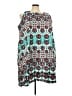 Ray Darten Print Multi Color Teal Casual Dress Size 3X - photo 1