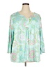 Ruby Rd. Green 3/4 Sleeve Blouse Size 2X - photo 1