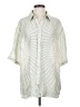 Significant Other Stripes Ivory Short Sleeve Blouse Size 4 - photo 1