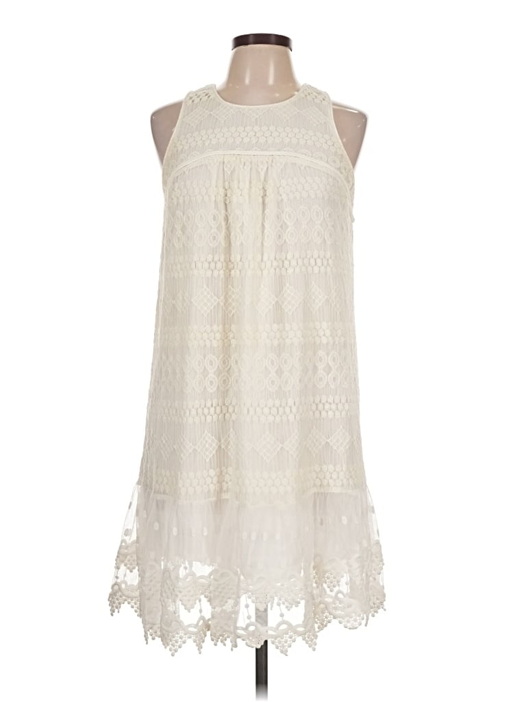 Pre-owned Aqua Casual Dress In Ivory