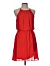 Lush 100% Polyester Solid Red Casual Dress Size L - photo 1