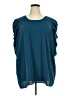 Torrid 100% Polyester Teal Short Sleeve Blouse Size 4X Plus (4) - photo 1