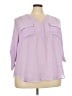 Torrid 100% Polyester Purple 3/4 Sleeve Blouse Size 3X Plus (3) - photo 1
