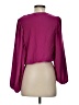 Express 100% Polyester Burgundy Long Sleeve Blouse Size XS - photo 2