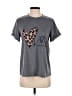 Unbranded Animal Print Gray Short Sleeve T-Shirt Size S - photo 1