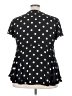 Torrid 100% Polyester Polka Dots Black Short Sleeve Blouse Size 3X Plus (3) - photo 2