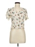 Don't Ask Why 100% Viscose Ivory Short Sleeve Blouse One size - photo 1