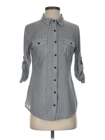 Eden & Olivia 3/4 Sleeve Button-Down Shirt (view 1)
