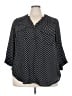 Torrid 100% Polyester Polka Dots Black 3/4 Sleeve Blouse Size 3X Plus (3) - photo 1