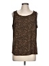 Chico's 100% Polyester Brown Sleeveless Blouse Size Lg (2) - photo 1