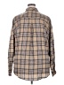 Unbranded 100% Polyester Plaid Tan Long Sleeve Blouse Size XXL - photo 2