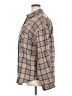 Unbranded 100% Polyester Plaid Tan Long Sleeve Blouse Size XXL - photo 5