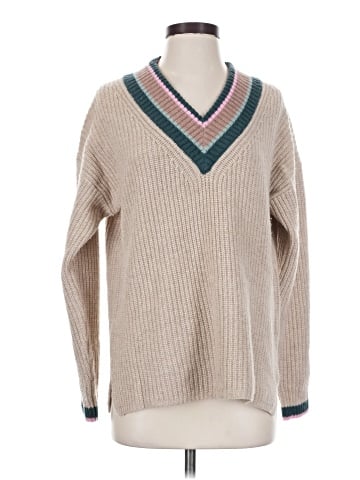 Madewell Tipped Forrest V-Neck Sweater (view 1)