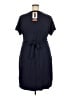 Chaps Solid Blue Casual Dress Size XXL - photo 2