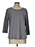 Chico's Chevron-herringbone Gray 3/4 Sleeve Top Size Lg (2) - photo 1