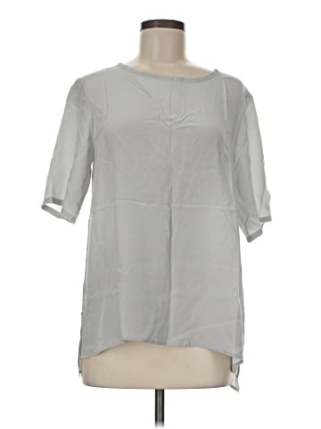 Vince. Short Sleeve Silk Top (view 1)