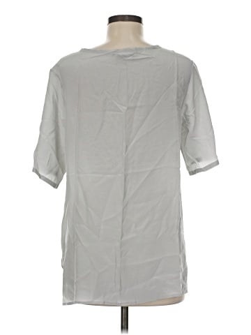Vince. Short Sleeve Silk Top (view 2)