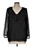 Ann Taylor LOFT 100% Polyester Black 3/4 Sleeve Blouse Size L - photo 1