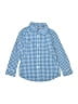 Cat & Jack Checkered-gingham Blue Long Sleeve Button-Down Shirt Size 4 - 5 - photo 1