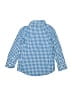 Cat & Jack Checkered-gingham Blue Long Sleeve Button-Down Shirt Size 4 - 5 - photo 2