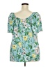 Torrid Teal Short Sleeve Blouse Size 4X Plus (4) - photo 2