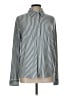 Faherty Stripes Silver Long Sleeve Blouse Size L - photo 1