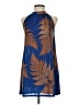 Unbranded 100% Polyester Tropical Blue Cocktail Dress Size 1 - photo 1