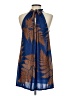 Unbranded 100% Polyester Tropical Blue Cocktail Dress Size 1 - photo 2