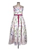 MARCHESA notte 100% Polyester Floral Multi Color White Cocktail Dress Size 14 - photo 1