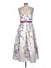 MARCHESA notte 100% Polyester Floral Multi Color White Cocktail Dress Size 14 - photo 2