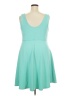 Torrid Solid Teal Casual Dress Size 3X Plus (3) - photo 2