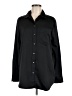 Gap 100% Polyester Solid Black Long Sleeve Blouse Size M - photo 1
