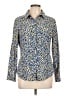 Etcetera Animal Print Blue Long Sleeve Button-Down Shirt Size 12 - photo 1