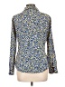 Etcetera Animal Print Blue Long Sleeve Button-Down Shirt Size 12 - photo 2