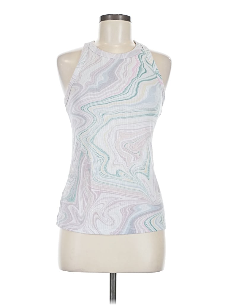 Pre-owned Active By Old Navy Tank Top Silver Halter Neckline Tops