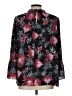 Ann Taylor LOFT 100% Polyester Floral Black 3/4 Sleeve Blouse Size L - photo 2
