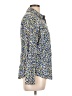 Etcetera Animal Print Blue Long Sleeve Button-Down Shirt Size 12 - photo 4