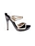 Jimmy Choo 100% Leather Gold Black Sandals Size EU 37 - photo 1