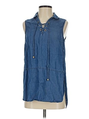 Jones New York Signature Sleeveless Button-Down Shirt (view 1)