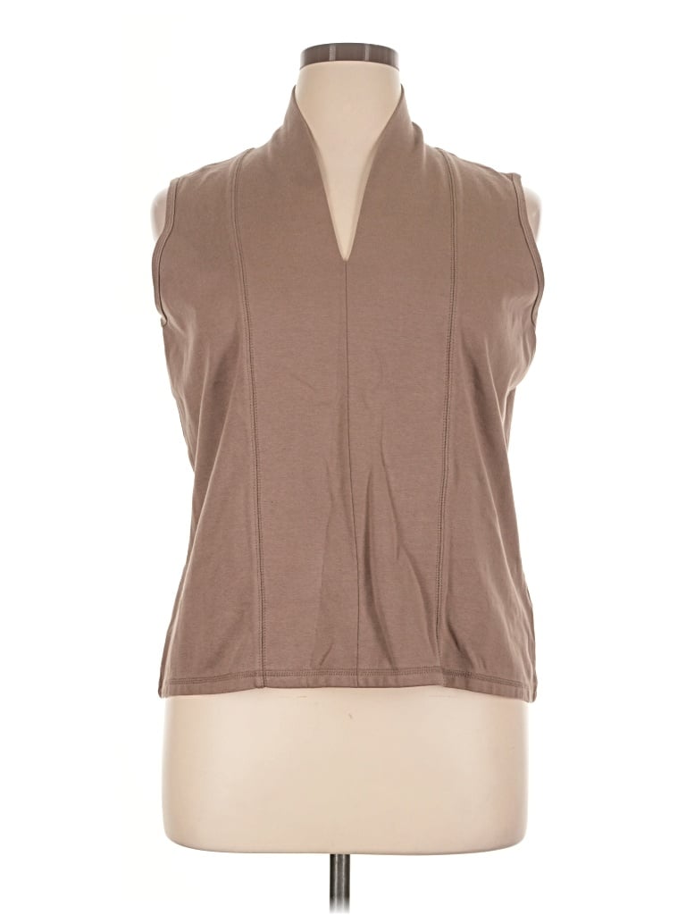 Pre-owned Hannah Sleeveless Blouse In Brown