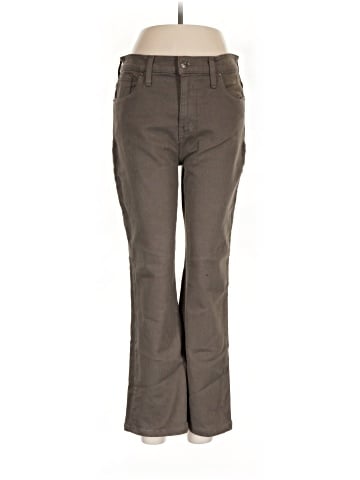 Madewell Kick Out Crop Jeans in Driftwood Brown: Raw-Hem Edition (view 1)