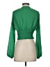Timing 100% Polyester Green 3/4 Sleeve Blouse Size S - photo 2